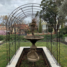 Rustic Brown Arch Metal Garden Gazebo
